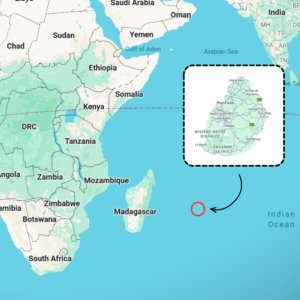 Mauritius Island in Indian Ocean